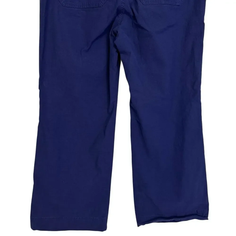 J. Crew Lizzie High Rise Patch Pocket Wide Leg Pant Blue BW805 Petite Size 31P - Picture 8 of 11